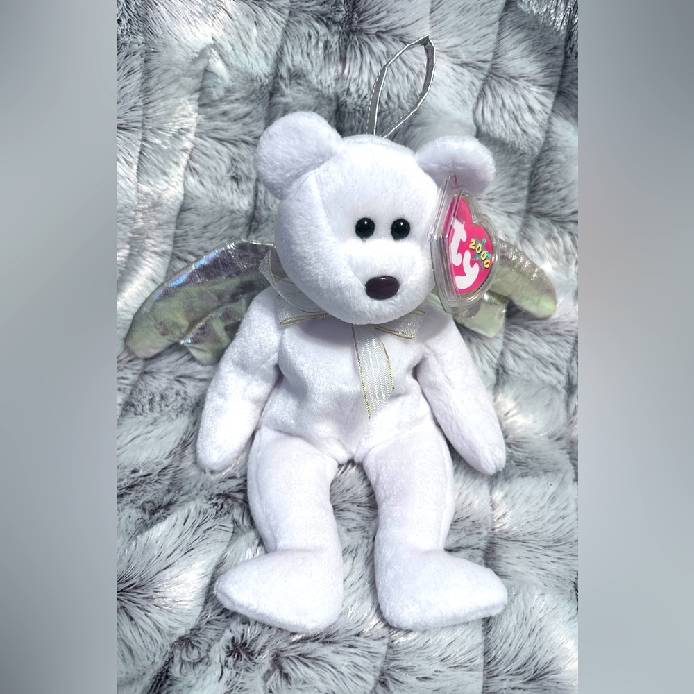 2000 Ty Beanie Angel Bear w/Brown nose